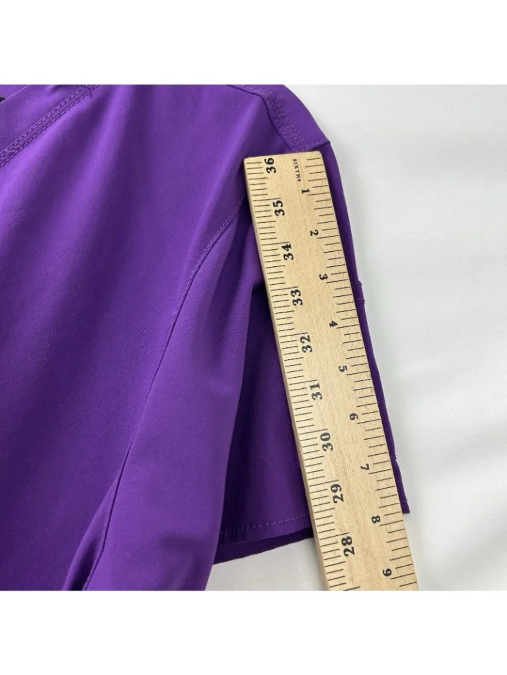 Carhartt Force Modern Fit Scrub Top Womens XL Purple Short Sleeve V Neck Logo - Picture 4 of 15